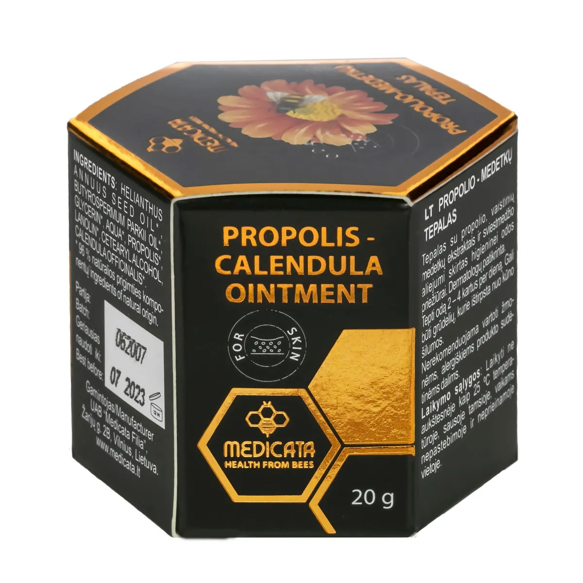 Propolio-medetkų tepalas, 20g - 