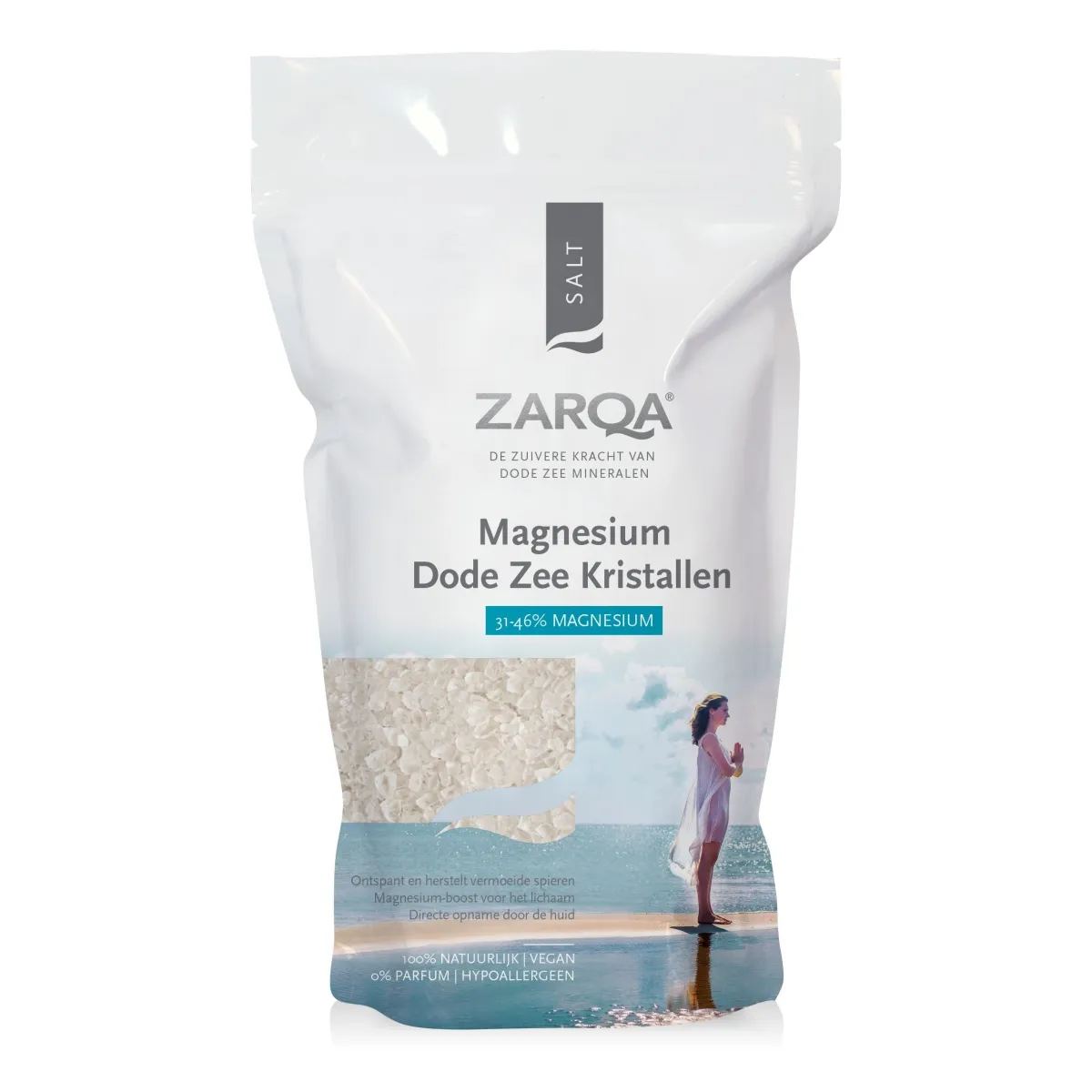 ZARQA negyvosios jūros druska su grynais magnio kristalais, 1kg - 