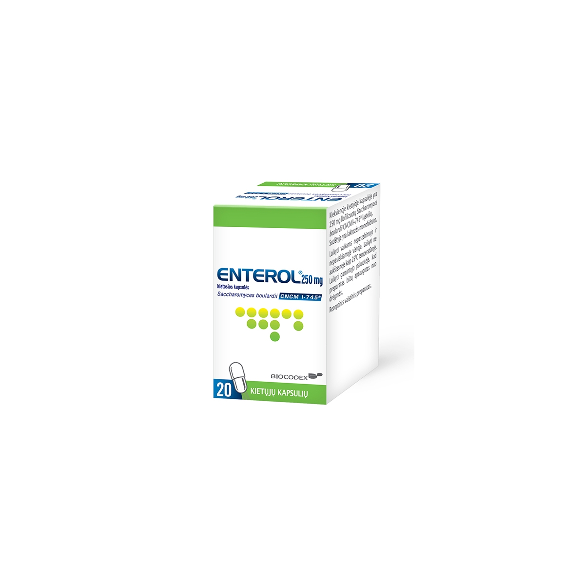 Enterol 250mg caps. N20 - 