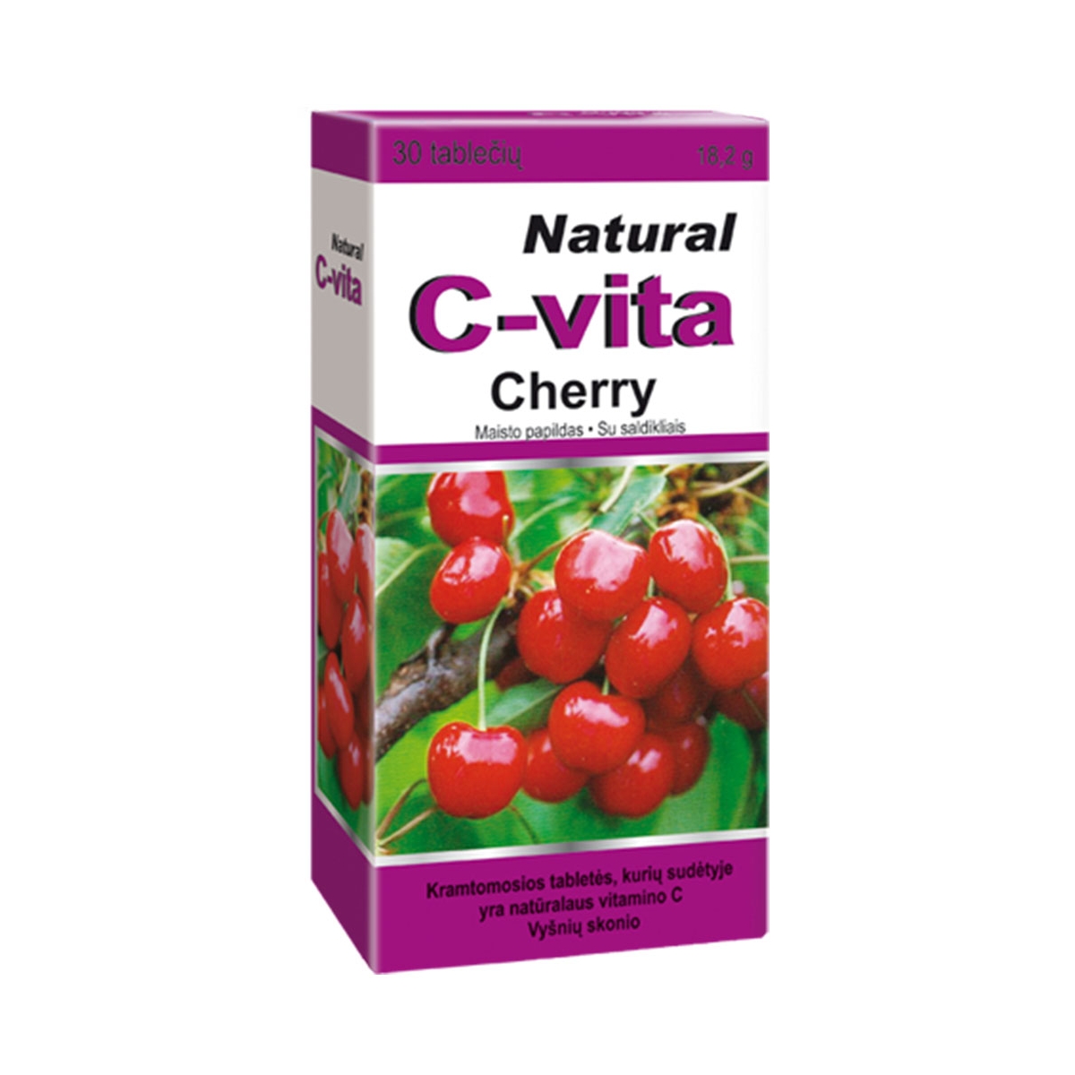 VITABALANS NATURAL C-VITA 60mg, 30 kramtomųjų tablečių - 