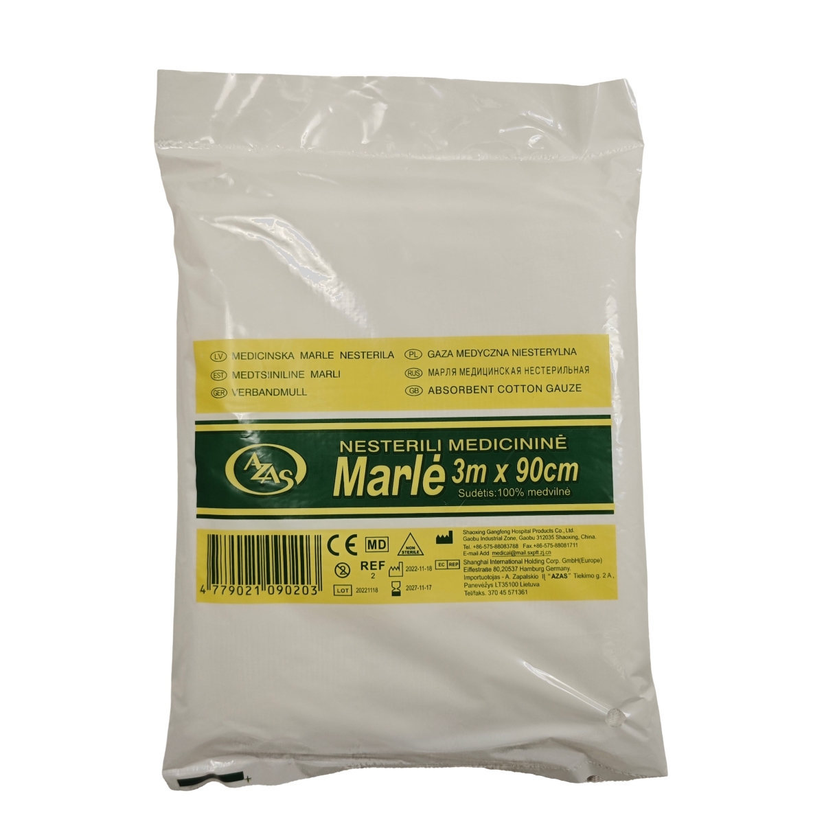 AZAS marlė, medicininė 3 m x 90 cm - 