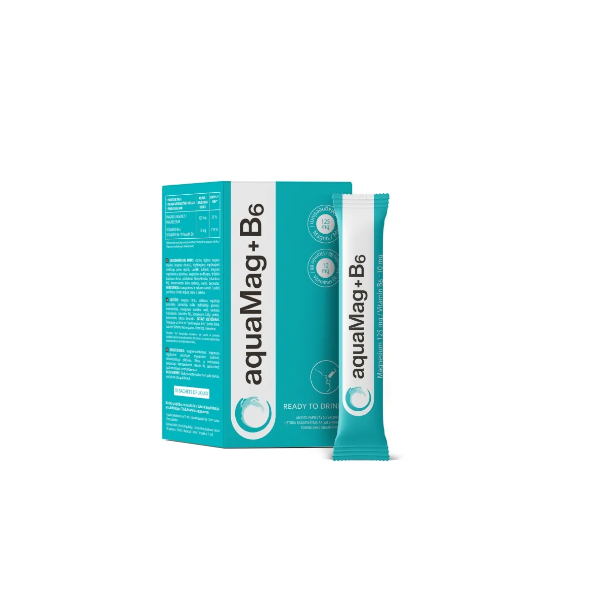 AQUAMAG+B6 geriamasis tirpalas 15ml, N10 - 