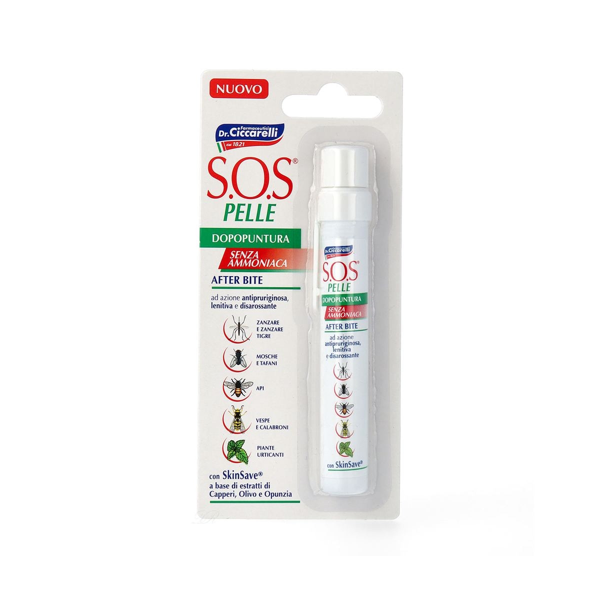 CICCARELLI pieštukas po vabzdžių įgėlimo SOS PELLE, 15ml - 