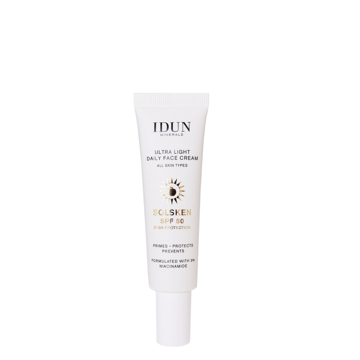 IDUN Minerals ypač lengvas dieninis veido kremas SPF50, 30ml - 