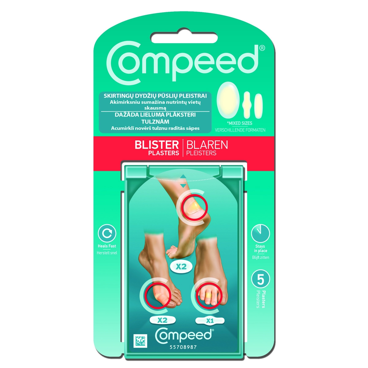 COMPEED pleistrai pūslėms MIXED SIZES, N5 - 