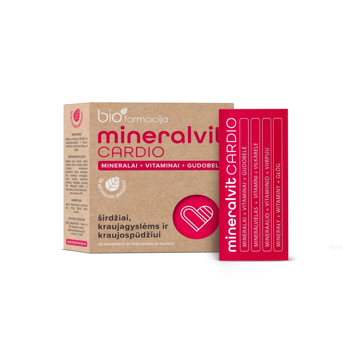 mineralvit CARDIO, milteliai, N20 - 