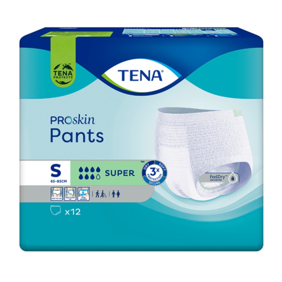 TENA sauskelnės kelnaitės PANTS SUPER, S dydis, N12 - 
