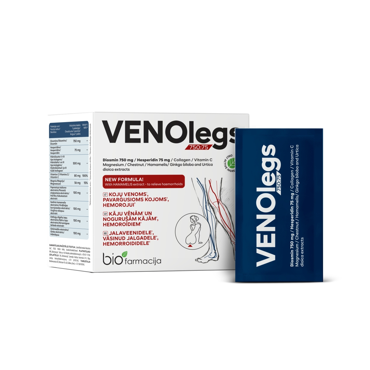 VENOLEGS 750:75 milteliai geriamajam tirpalui, N28 - 