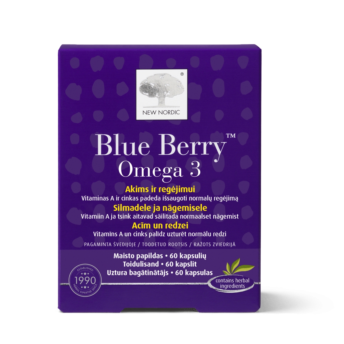 NEW NORDIC Blue Berry Omega 3, N60 - 