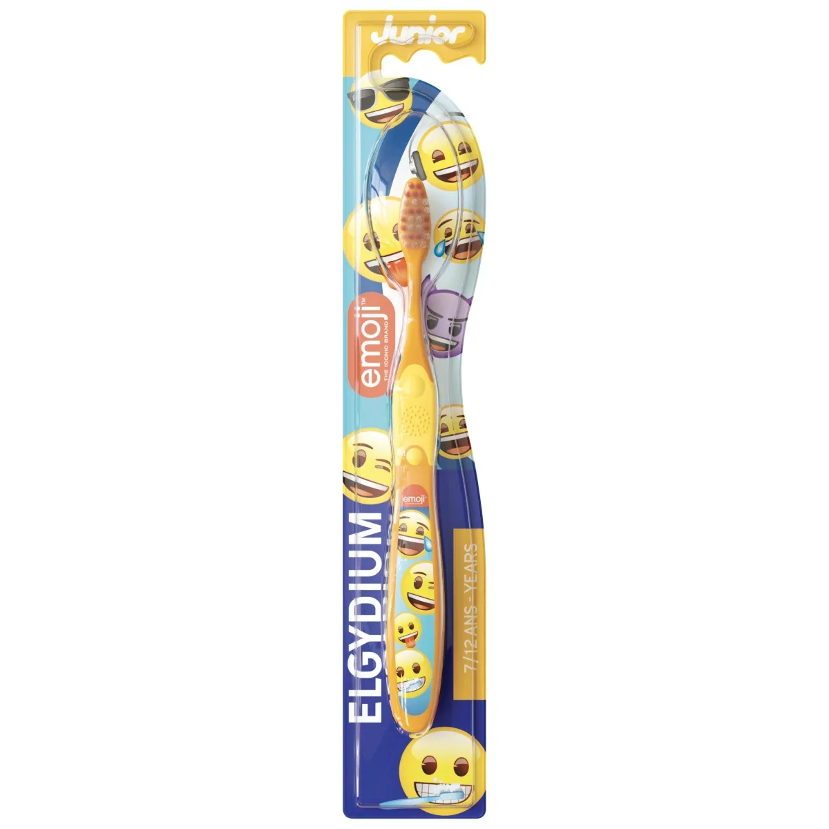 ELGYDIUM dantų šepetėlis vaikams JUNIOR Emoji, 7–12 m., 1 vnt. - 