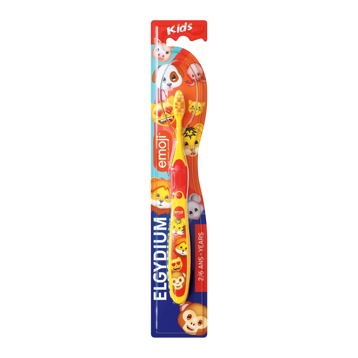 ELGYDIUM dantų šepetėlis vaikams KIDS Emoji, 2–6 m., 1 vnt. - 