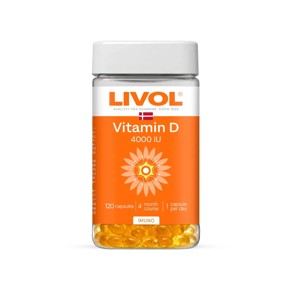 LIVOL Vitaminas D 4000 TV, 120 kapsulių - 