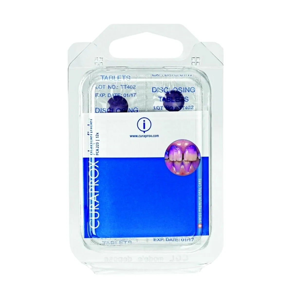CURAPROX kramtomos tabletės apnašų indikacijai PCA 223, N12 - 