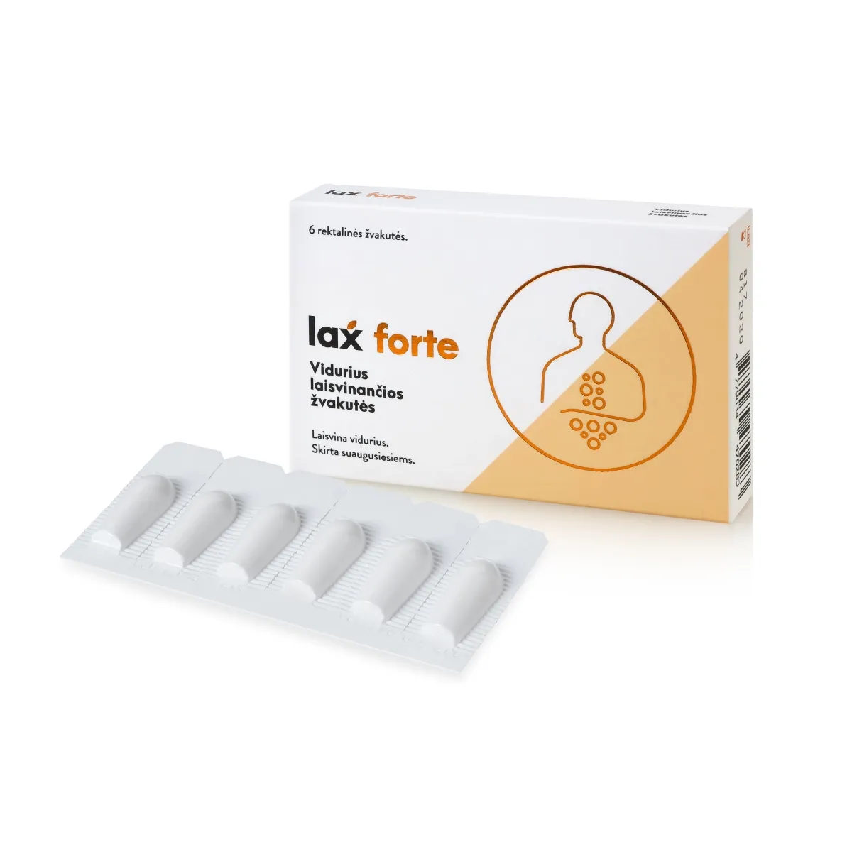 LAXFORTE rektalinės žvakutės, N6 - 