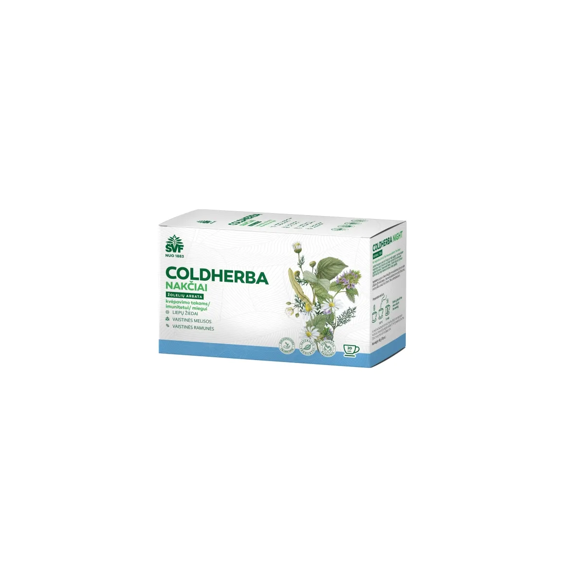 Švenčionių vaistažolių arbata nakčiai COLDHERBA, N20 x 2g - 