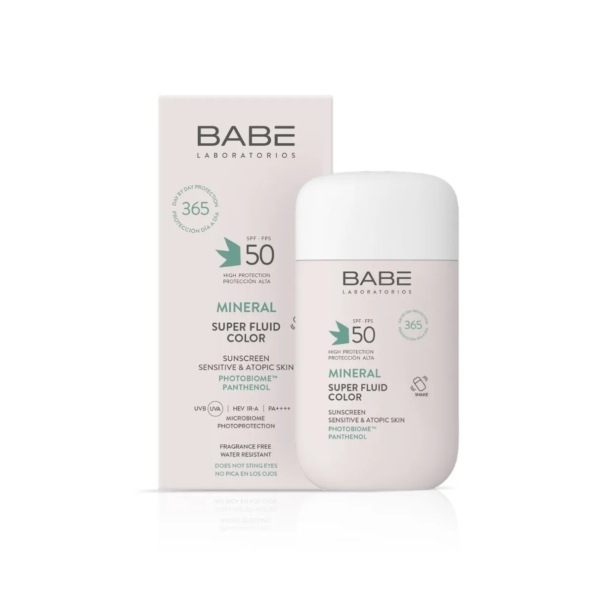 BABÉ MINERAL SUPER FLUID mineralinis fluidas SPF50 su spalva, 50ml - 