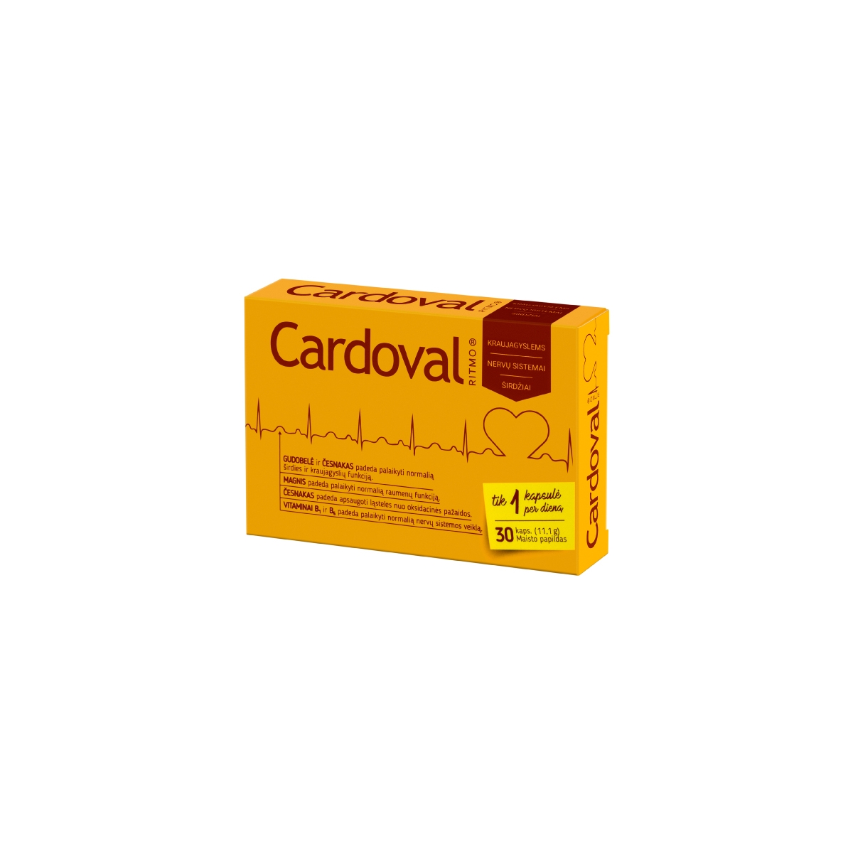 CARDOVAL RITMO, 30 kapsulių - 