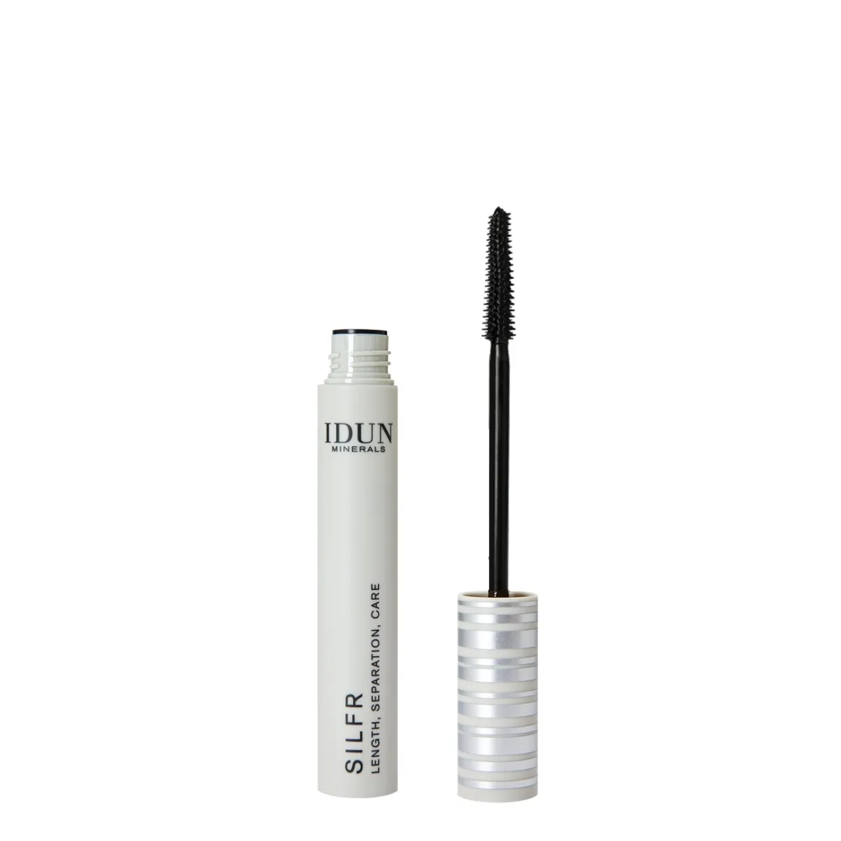 IDUN Minerals blakstienų tušas rudos spalvos SILFR, 10ml - 