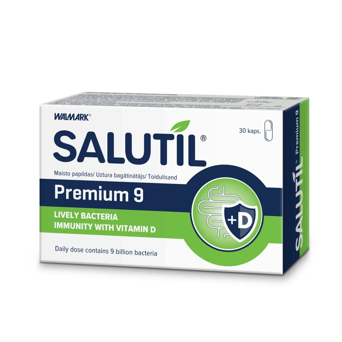 SALUTIL PREMIUM 9 (9 mlrd. Gyvybingųjų bakterijų), 30 kapsulių -  1