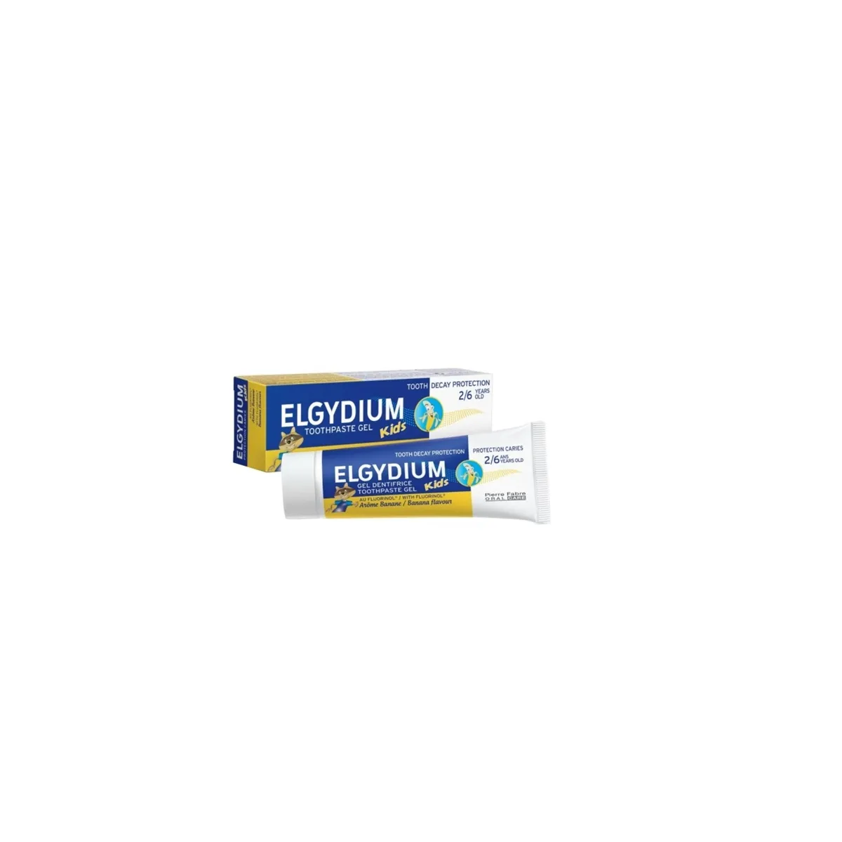 ELGYDIUM KIDS Banana dantų pasta-gelis vaikams, bananų skonio, 2-6 m. - 