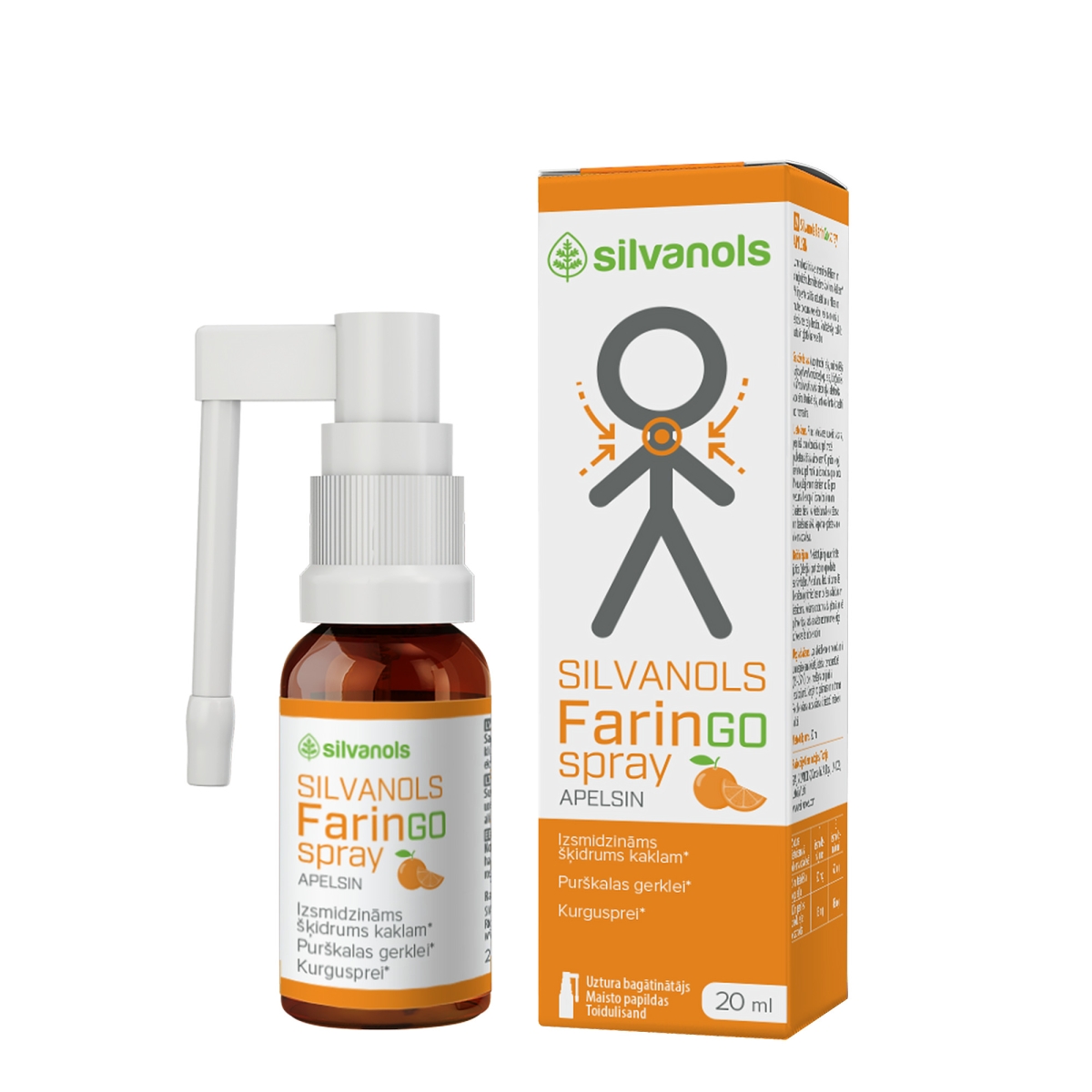 FARINGOSPRAY purškalas, apelsinų skonio, 20ml - 