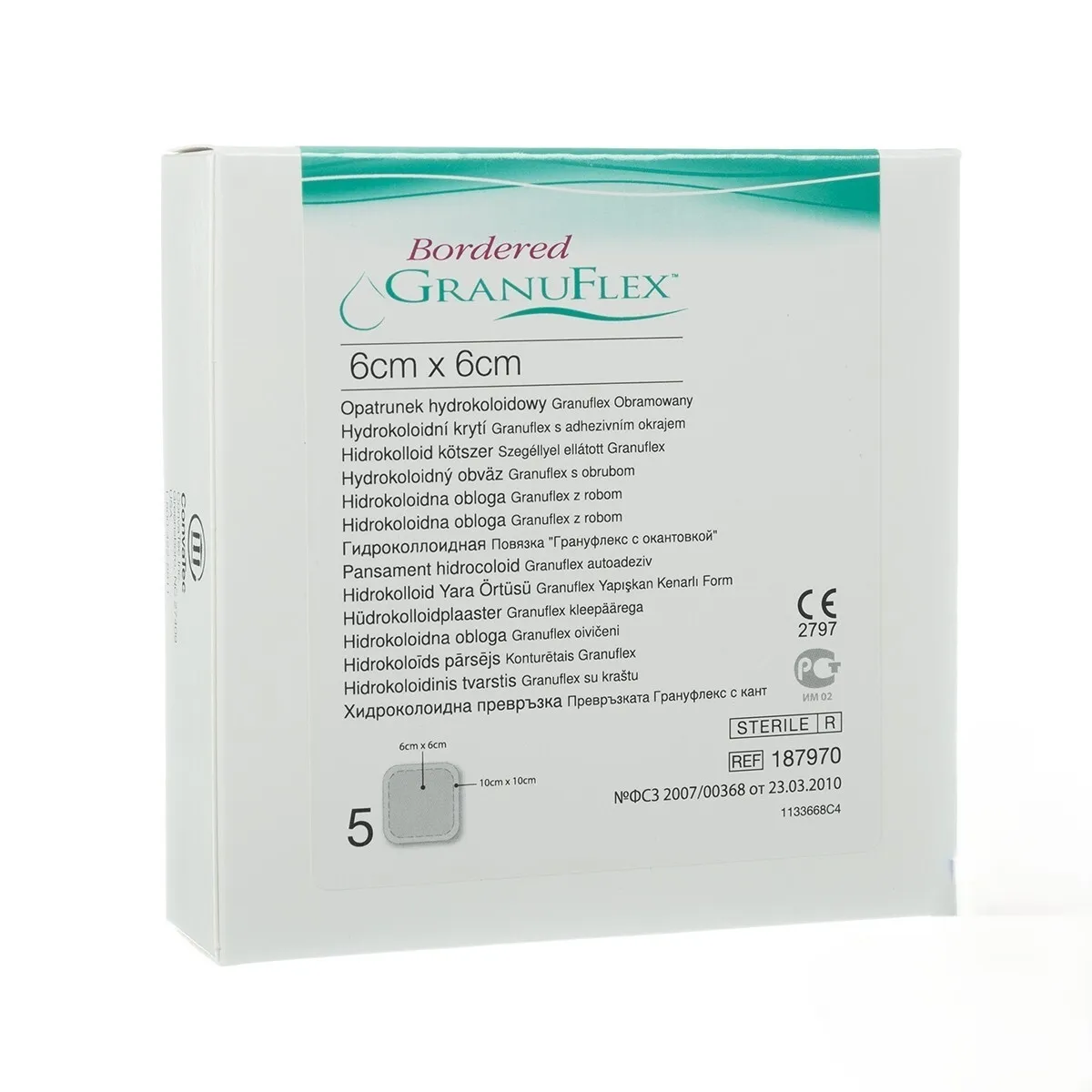 Granuflex Bordred tvarstis 6x6 N5 - 
