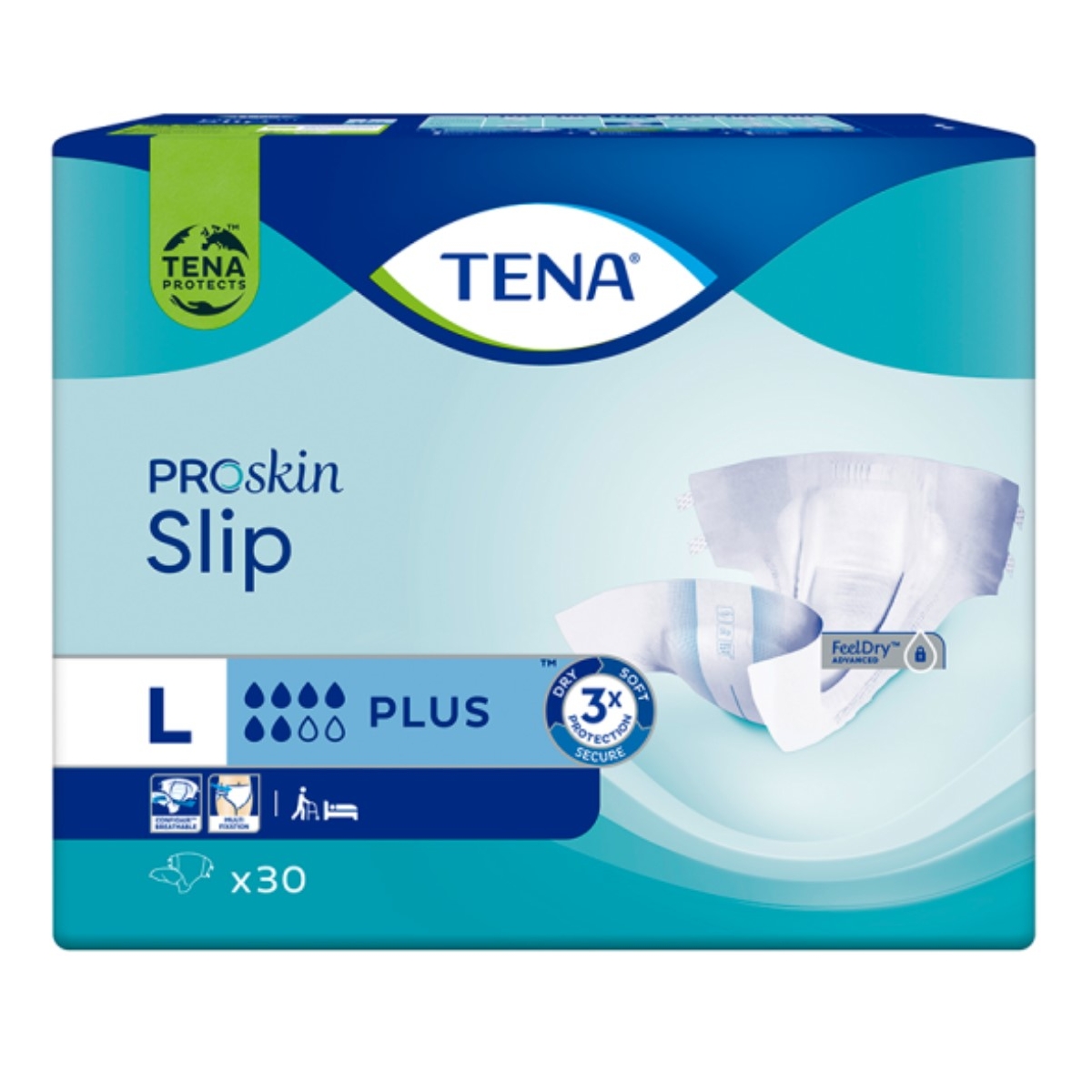 TENA sauskelnės SLIP PLUS, L dydis, N30 - 