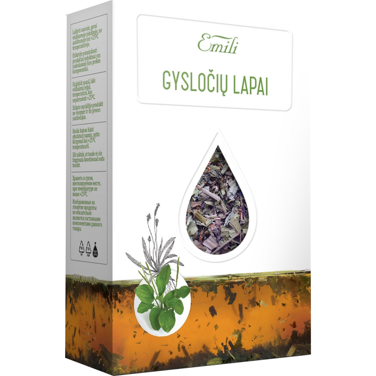 EMILI gysločių lapai, 40g - 