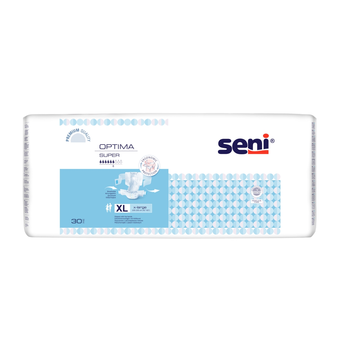 SENI Optima Super XL (premium) juos.-sausk. suaug. N30 - 