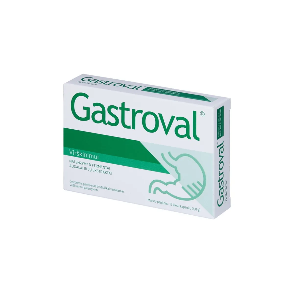 GASTROVAL, 15 kietų kapsulių - 