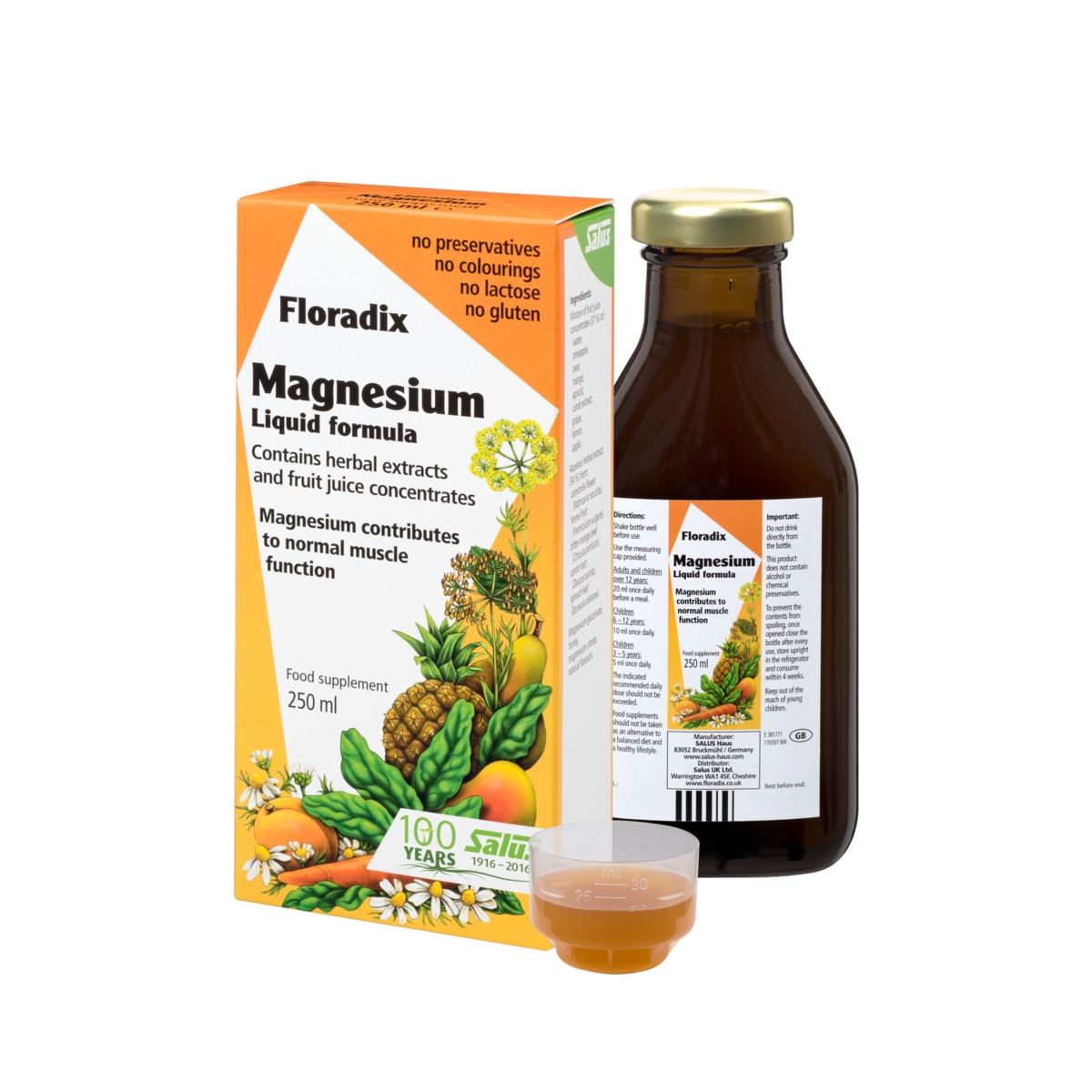 FLORADIX skysta magnio formulė MAGNESIUM, 250ml - 