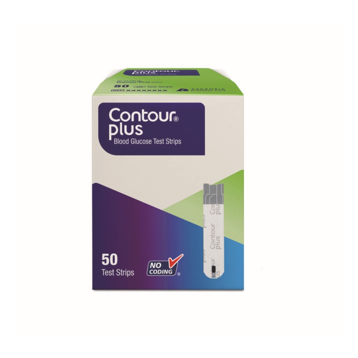 Contour plus diagnostinės juostelės, 50 vnt - 