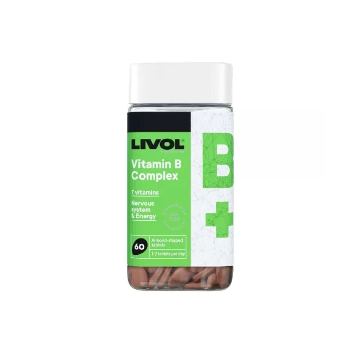 LIVOL tabletės VITAMIN B COMPLEX, N60 - 