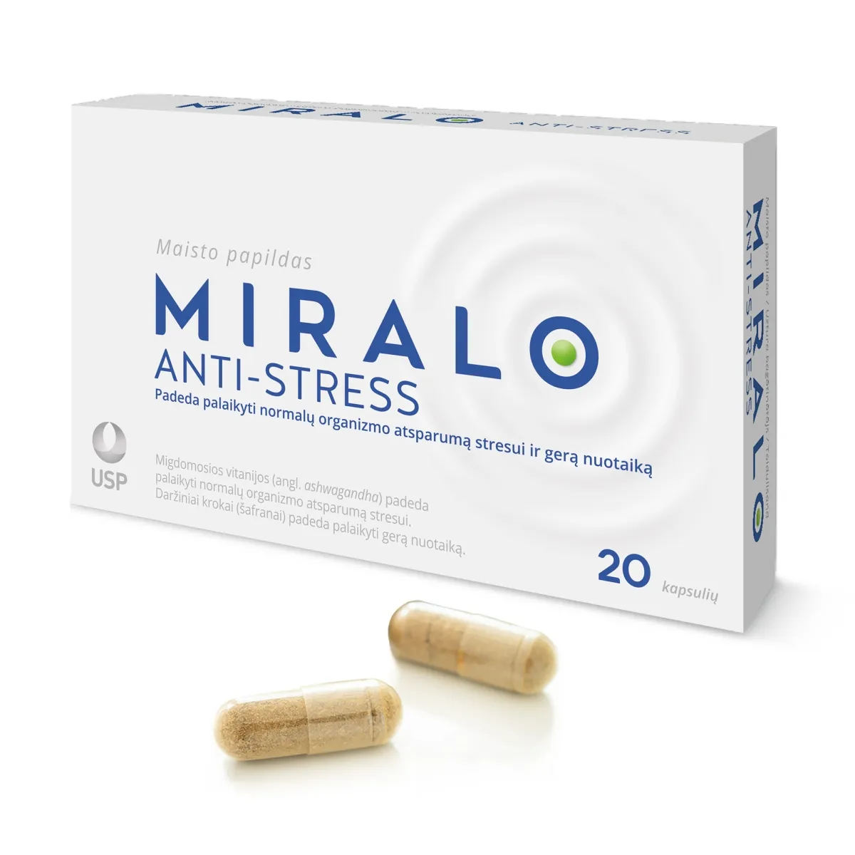 MIRALO ANTI-STRESS, 20 kapsulių - 