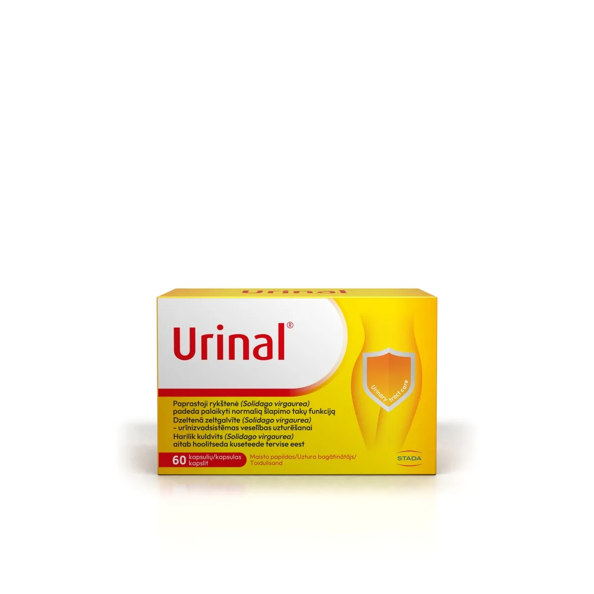 URINAL (spanguolės ir rykštenė šlapimo sistemai), 60 kapsulių - 