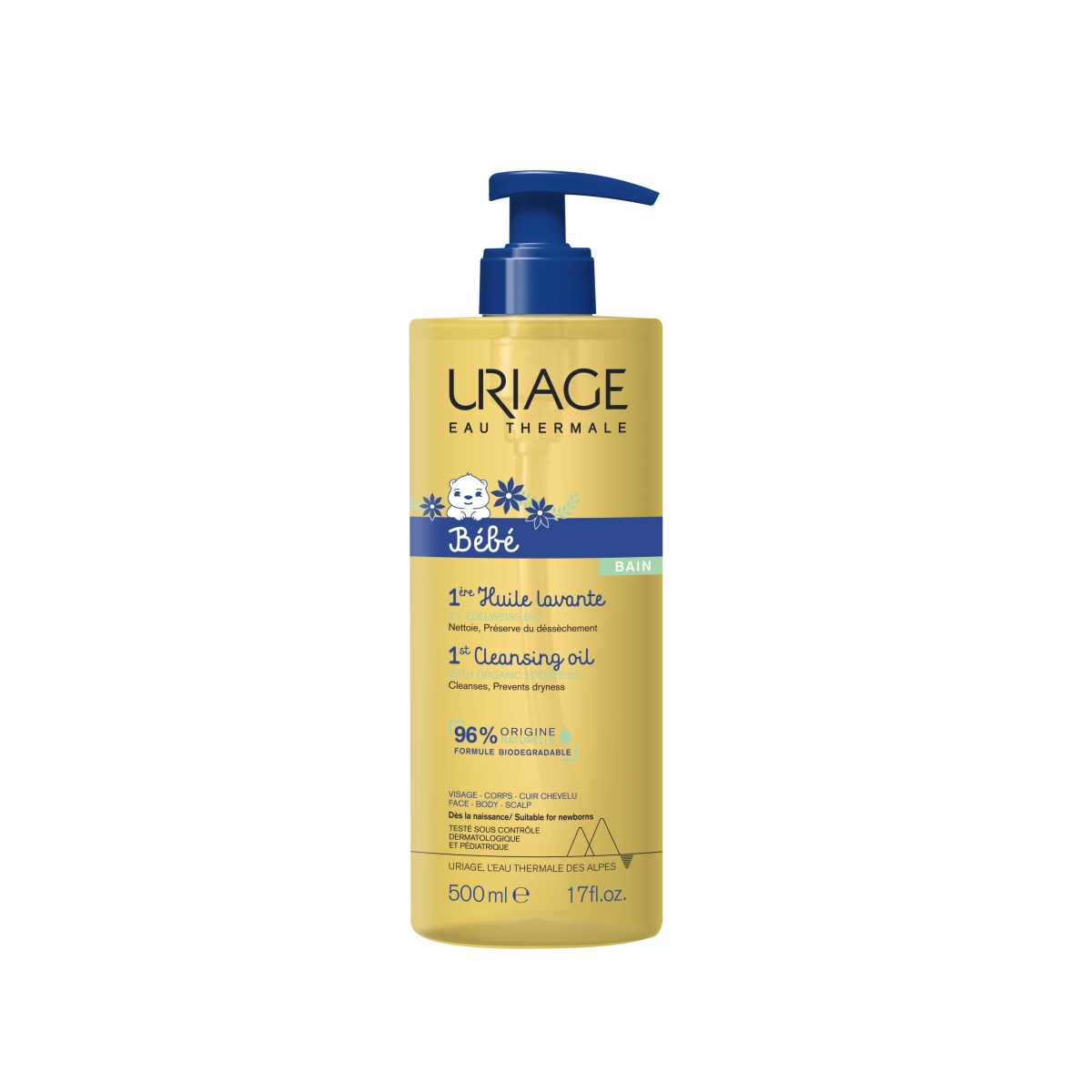 URIAGE prausiklis BABY 1ERE HUILE, 500ml - 