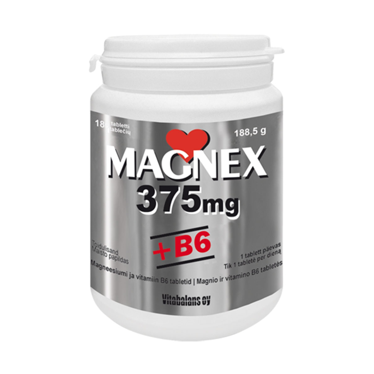 VITABALANS MAGNEX 375mg + B6, 180 tablečių - 