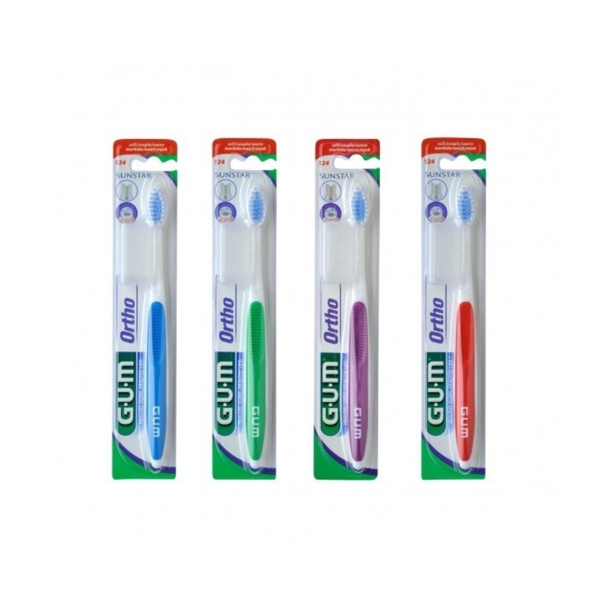 G.U.M. dantų šepetėlis breketams ORTHODONTIC 4-ROW, N1 - 