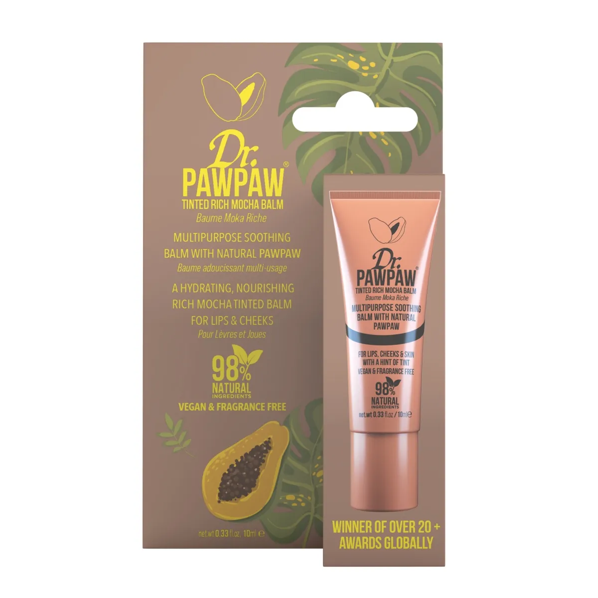 Dr. PAWPAW balzamas lūpoms su spalva RICH MOCA - 