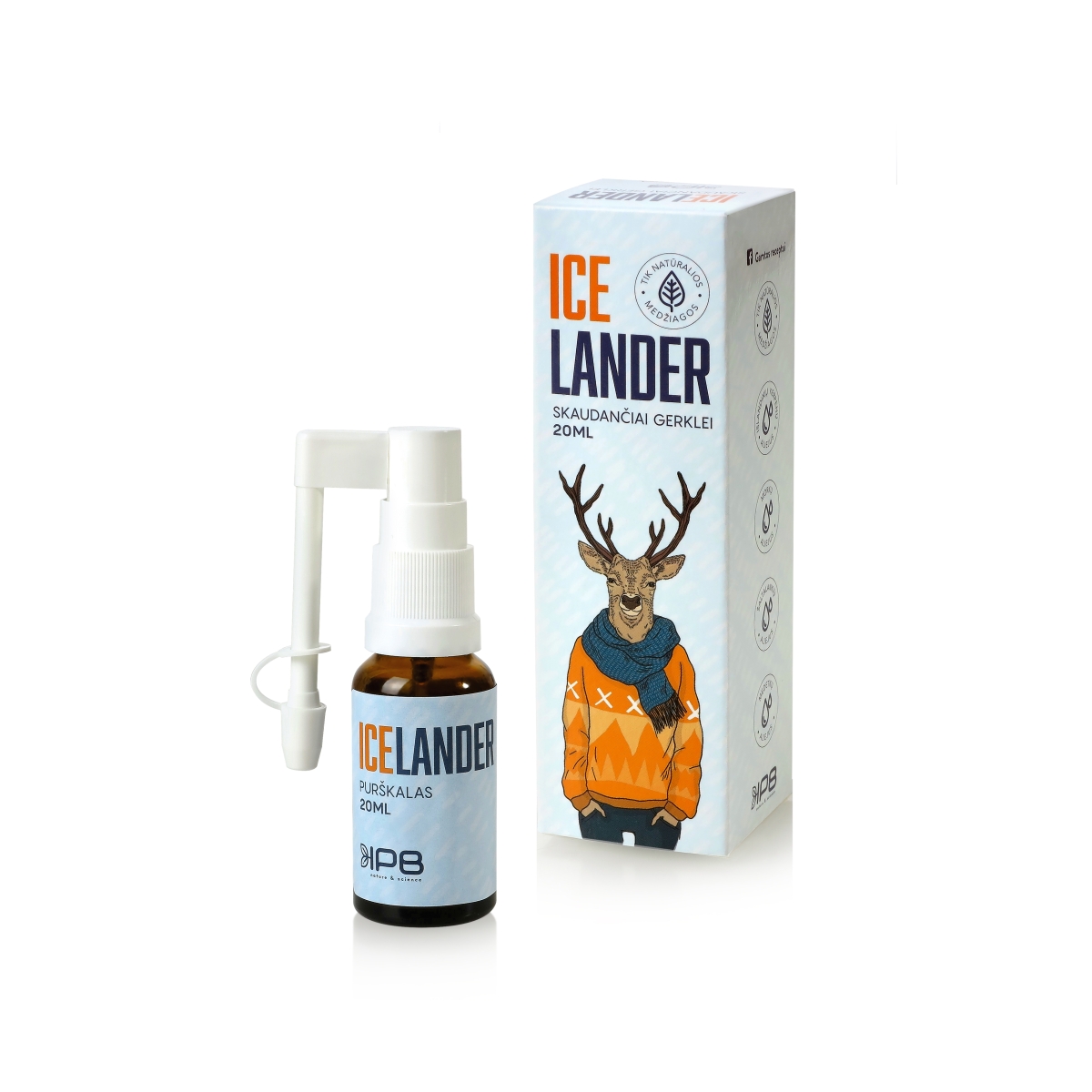 ICELANDER gerklės purškalas, 20ml - 