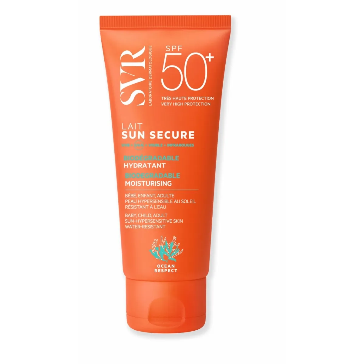 SVR pienelis veidui ir kūnui SUN SECURE LAIT SPF50+, 100ml - 
