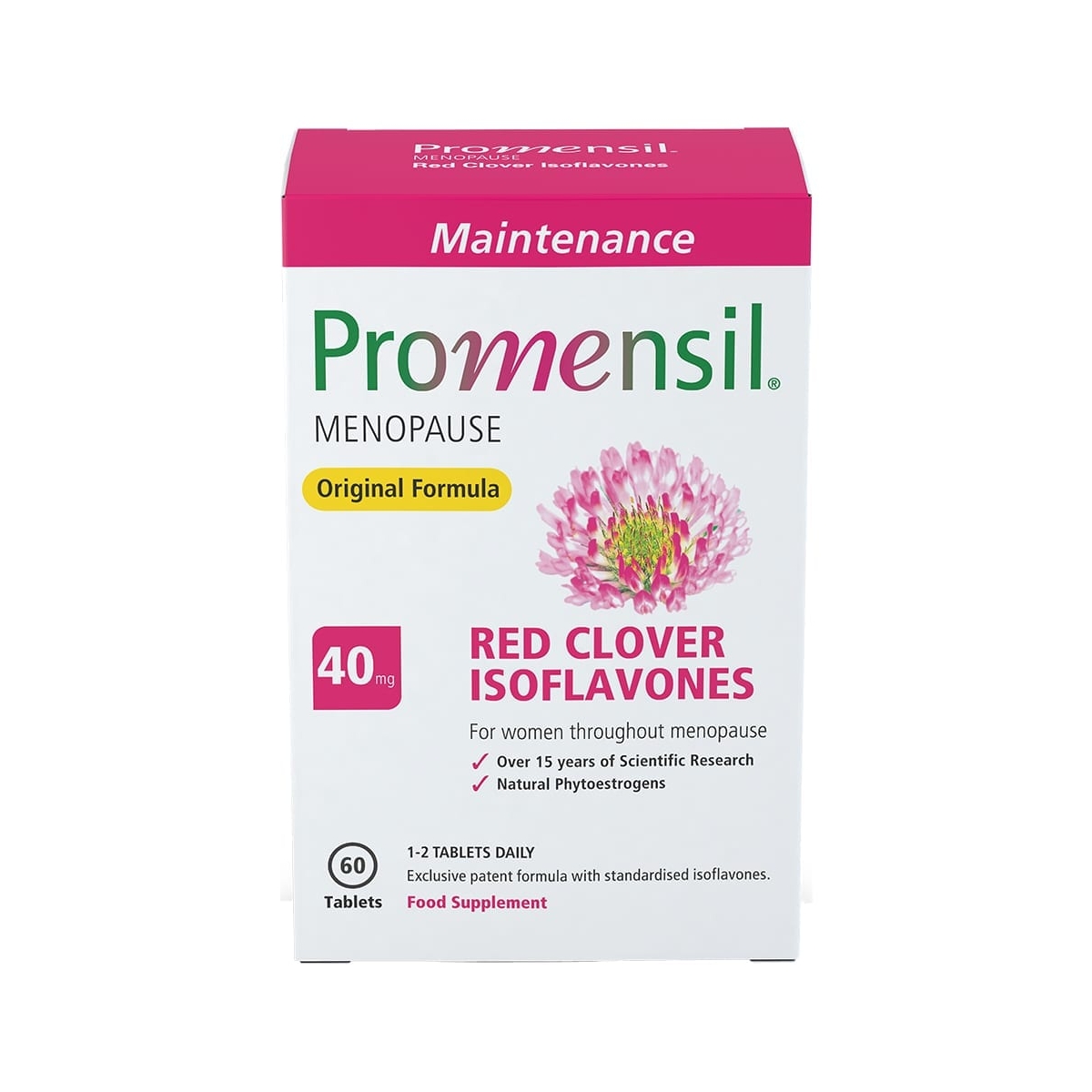 Promensil Menopause tabletės, 40 mg. Maisto papildas. 60 tablečių. - 