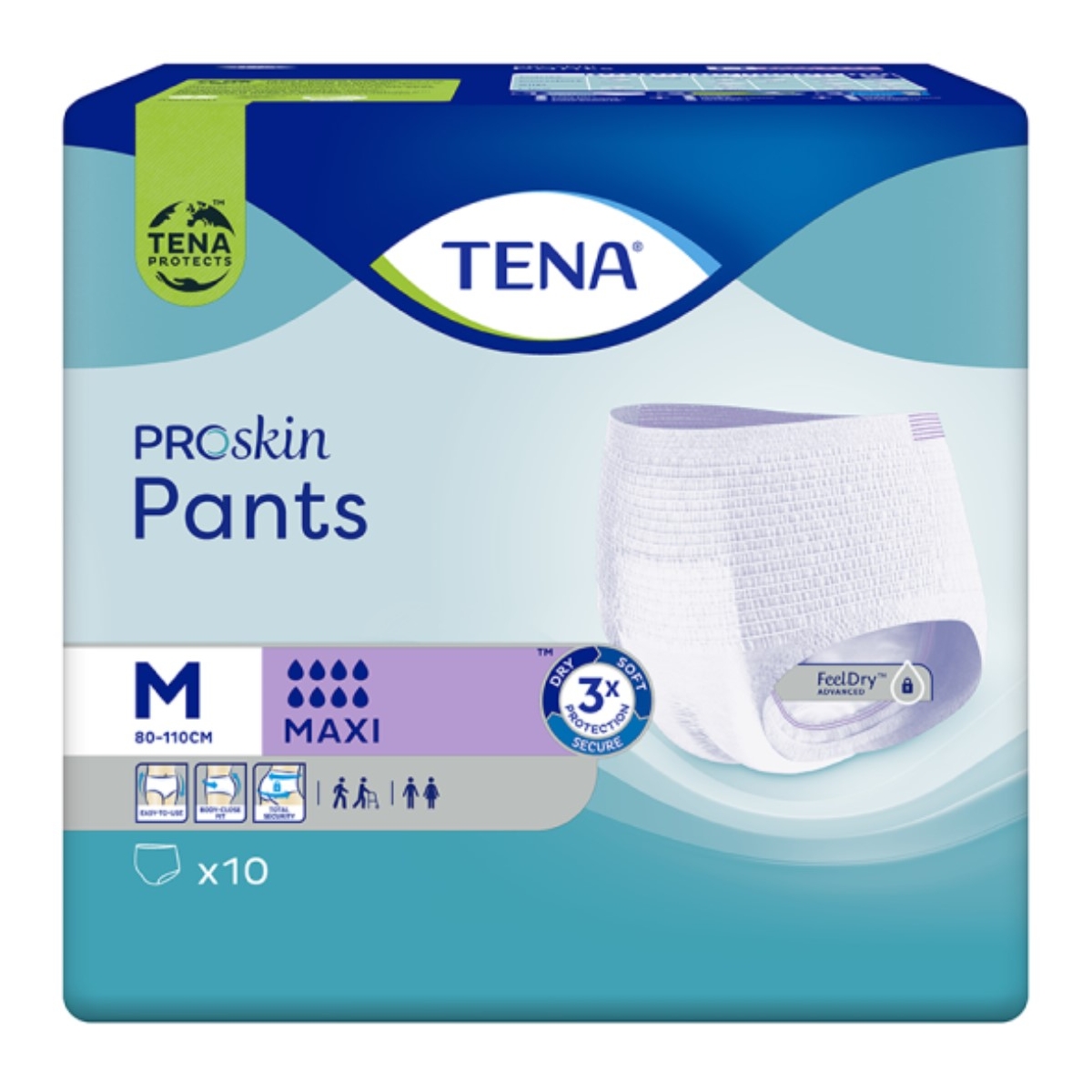 TENA sauskelnės kelnaitės PANTS MAXI, M dydis, N10 - 