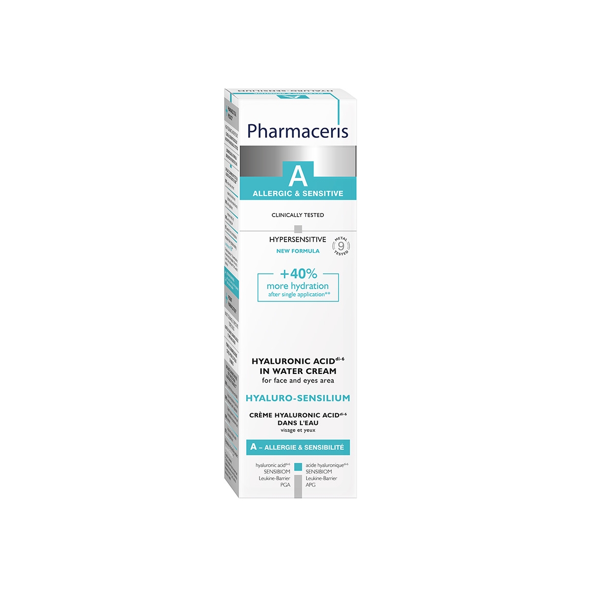 PHARMACERIS A vandens pagrindo kremas HYALURO SENSILIUM, 40ml - 
