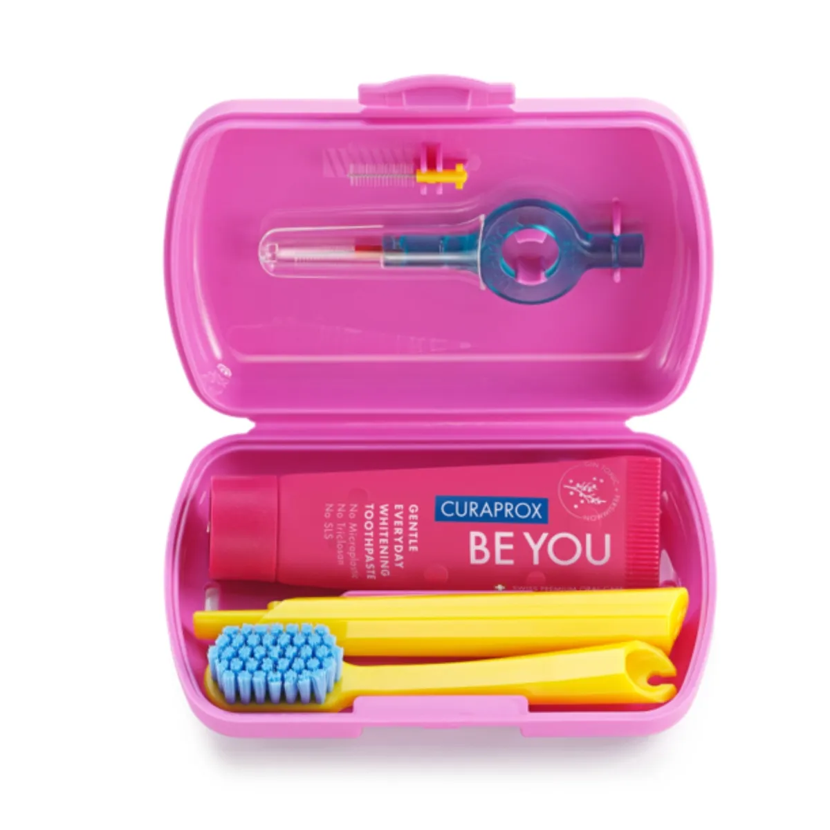 CURAPROX kelioninis rinkinys TRAVEL SET, rožinis, N1 - 