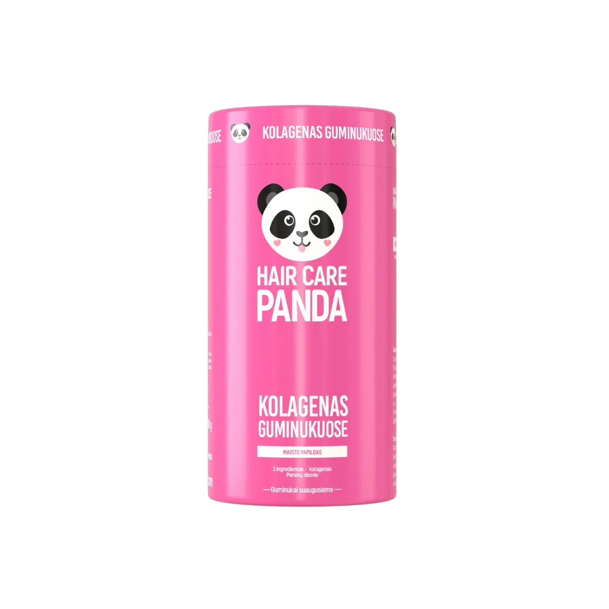 HAIR CARE PANDA Maisto papildas kolagenas guminukuose, 60 guminukų - 