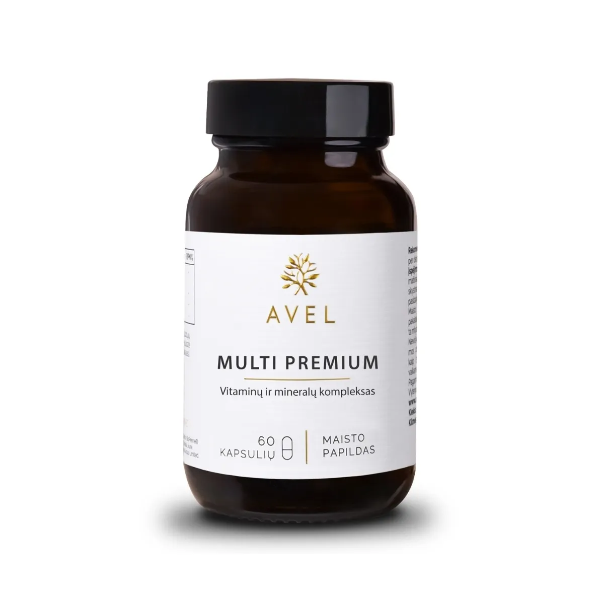 AVEL MULTI PREMIUM, Vitaminų kompleksas, 60 kapsulių -  1
