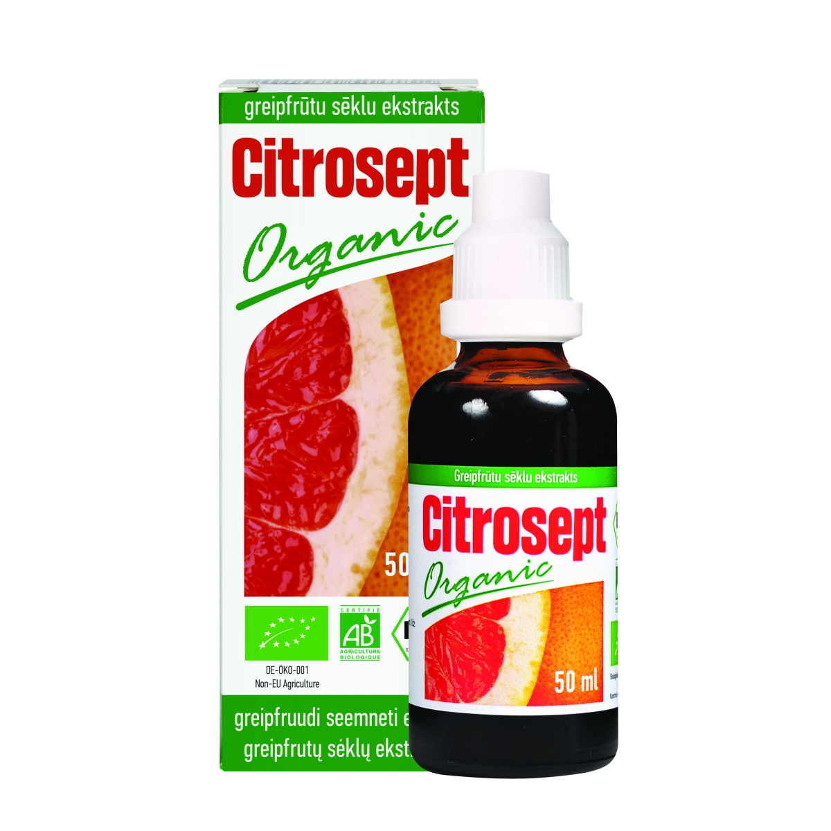 CITROSEPT ORGANIC greipfrutų sėklų ekstraktas, 50ml - 