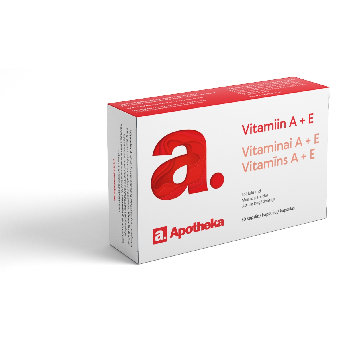 APOTHEKA Vitaminas A+E, kapsulės N30 -  1