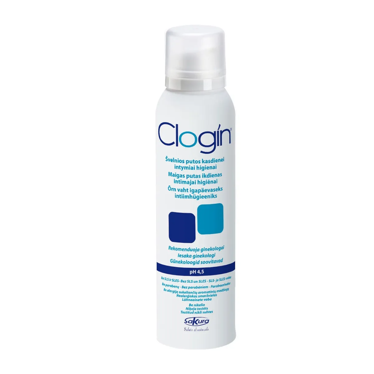CLOGIN, putos intymiai higienai, pH 4.5,  150 ml - 